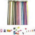 PU Belt Wristband Bracelet with Random 26 Alphabet Alloy Letters for Choice